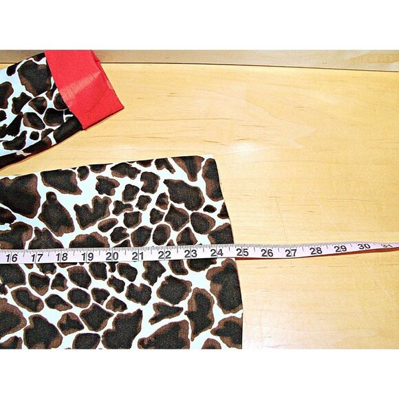 Chicos Leopard Animal Print Open Front Blazer Jacket With Red Trim Size 0 XS 4/6 - Picture 8 of 10